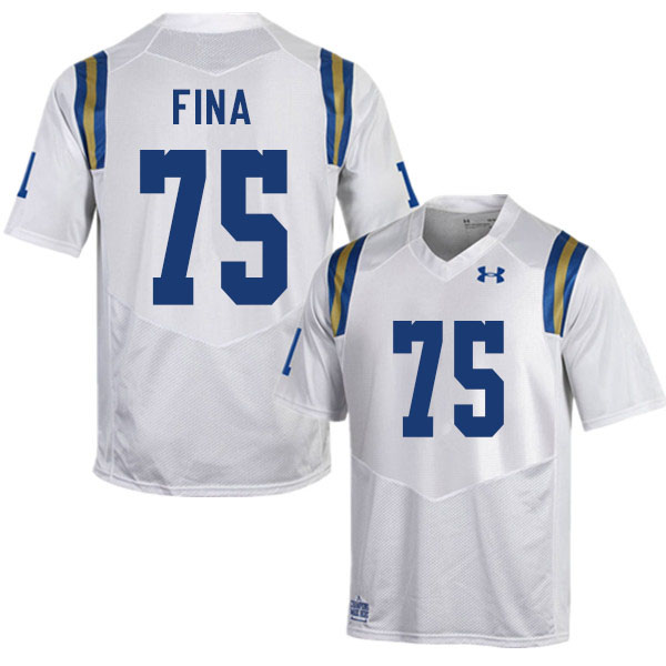 Men #75 Bruno Fina UCLA Bruins College Football Jerseys Sale-White